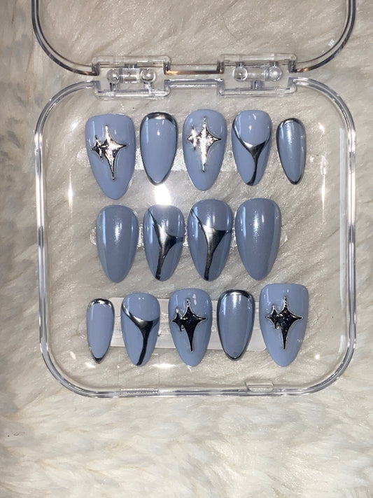 Baby Blue and Silver