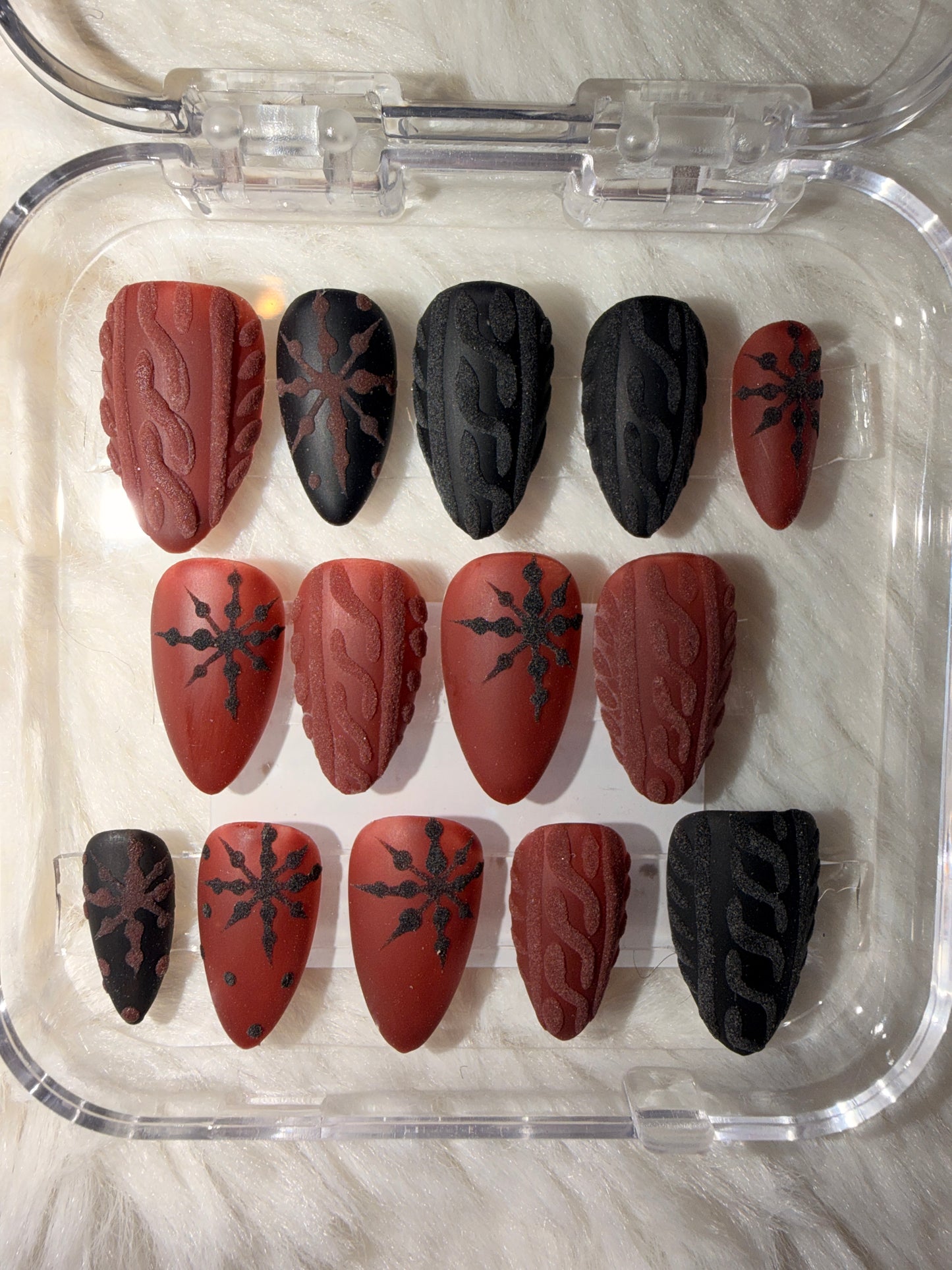 Burgundy & Black Winter Sweater